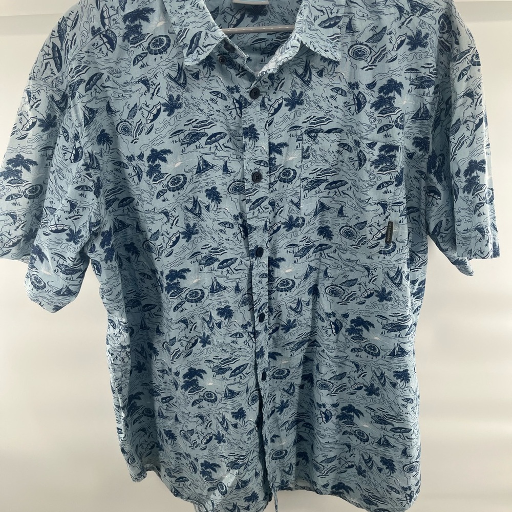 Men's‎ Blue Patterned Shirt